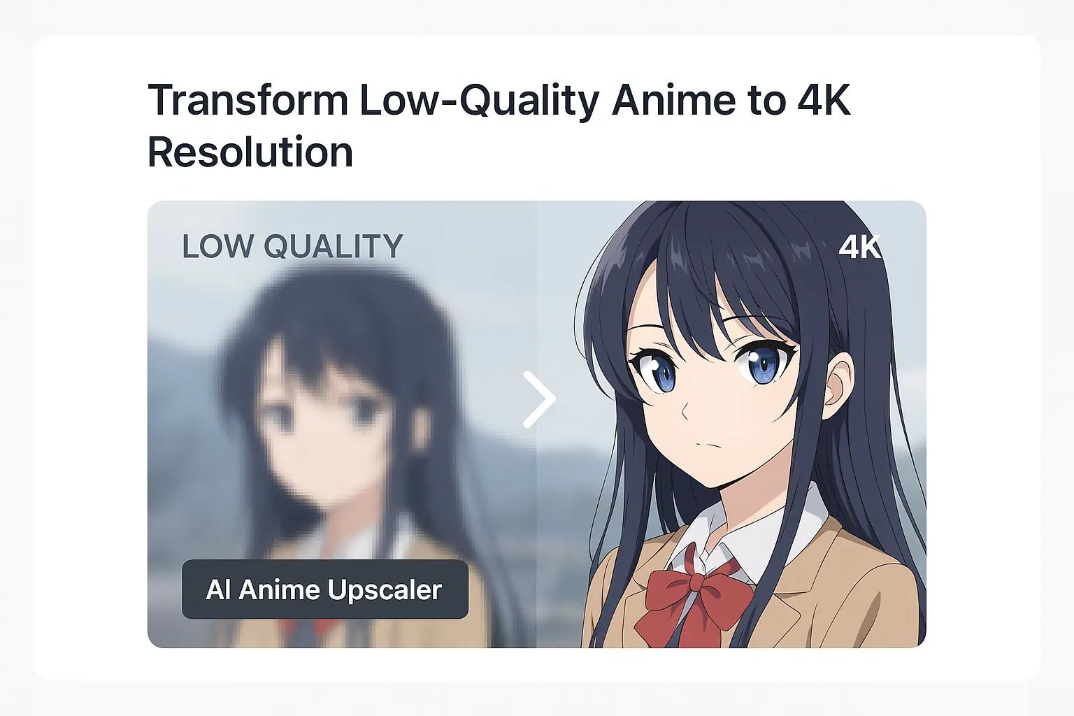 Anime image being upscaled to 4K resolution