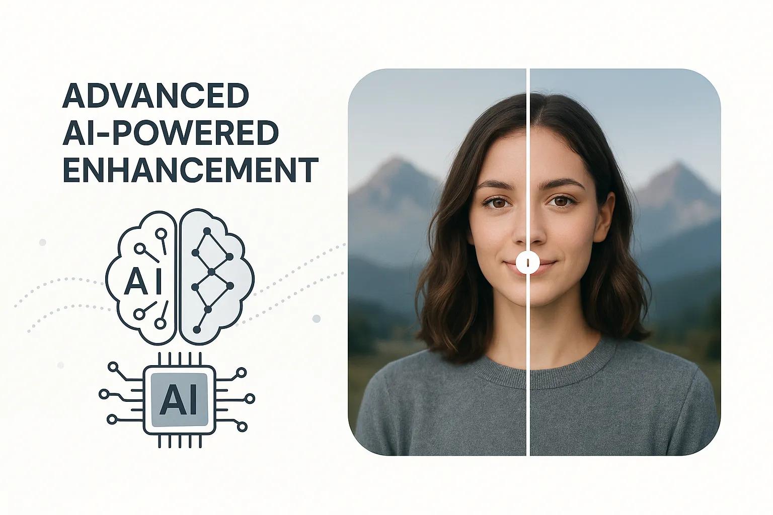 AI Image Enhancer upscaling demonstration