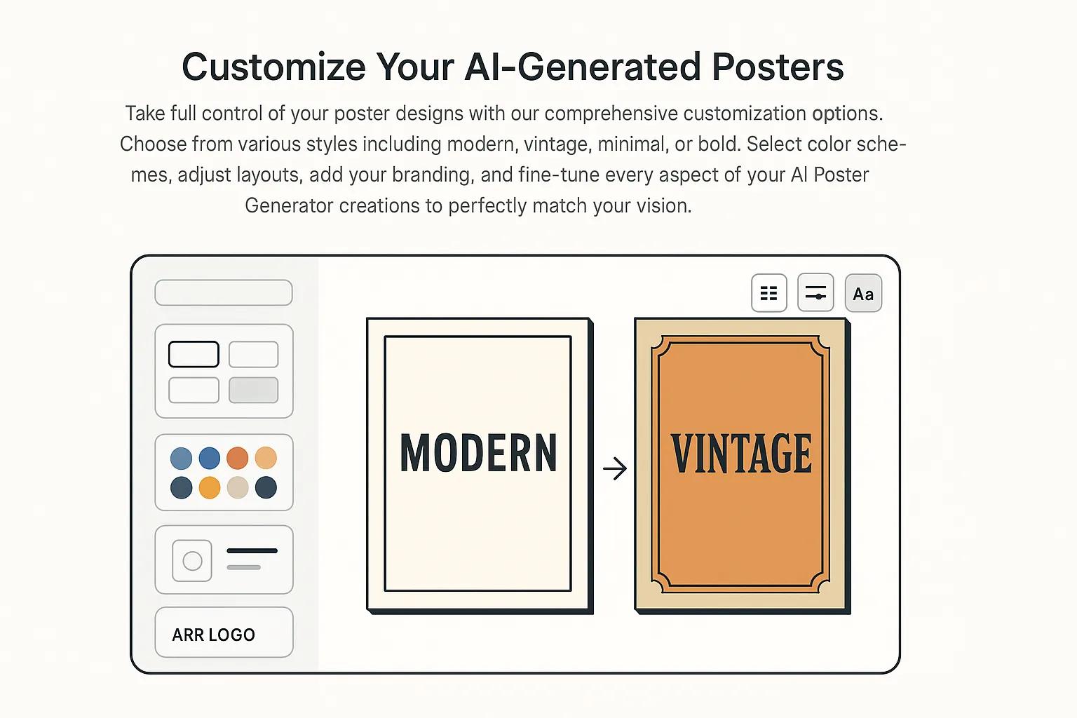 AI Poster Generator customization options