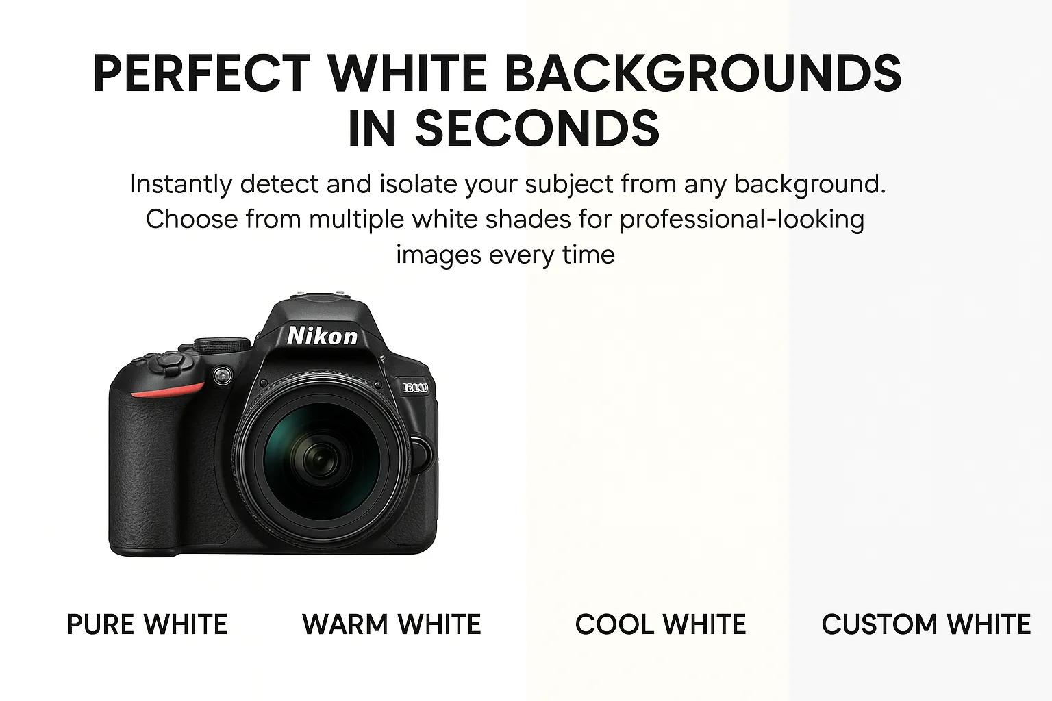 AI White Background transformation example